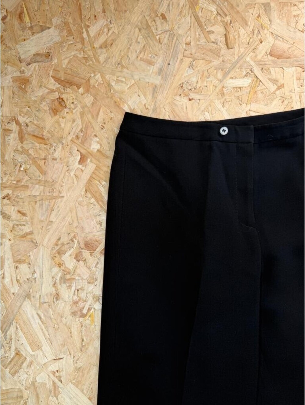 Black Wool Blend Dress Pants Womens Size 10 Wide Leg Trouser - Picture 5 of 16